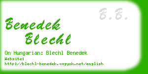 benedek blechl business card